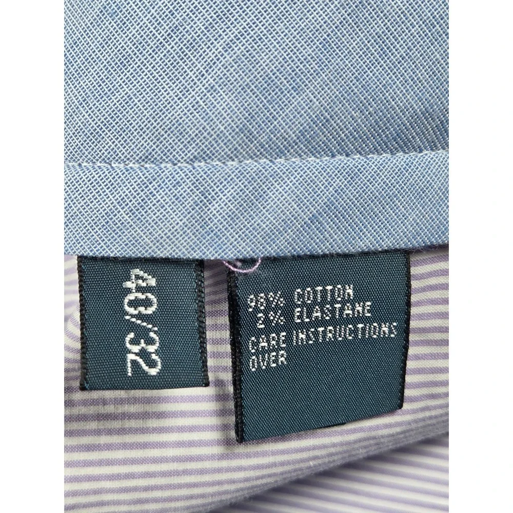 Polo Ralph Lauren Pants 40/32 Purple Seersucker Stripe Mens Classic Fit Cuffed